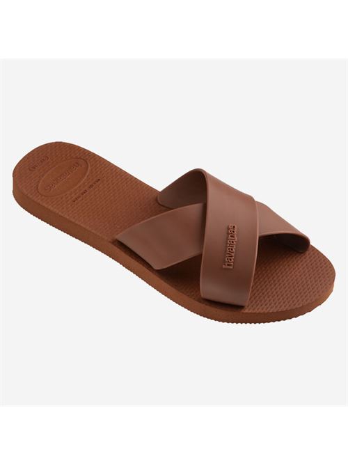 Sandalo donna colore brown HAVAIANAS | AQUARUST